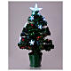 Árbol Navidad 12 LED RGB fibras ópticas h 60 cm pvc verde int s2