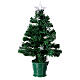 Árbol Navidad 12 LED RGB fibras ópticas h 60 cm pvc verde int s6