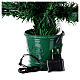 Albero Natale 12 LED RGB fibre ottiche h 60 cm pvc verde int s7