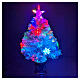 Árbol Navidad fibra óptica 12 LED RGB 60 cm pvc blanco uso interior s3