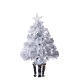 Árbol Navidad fibra óptica 12 LED RGB 60 cm pvc blanco uso interior s6