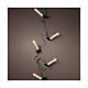 Lighting chain of 30 white warm LED candles with clips, steady light, indoor s1