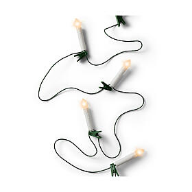Lichterkette, 16 LED-Kerzen, Weihnachtsbaum, Innen/Außen, 6 m, warmweiß