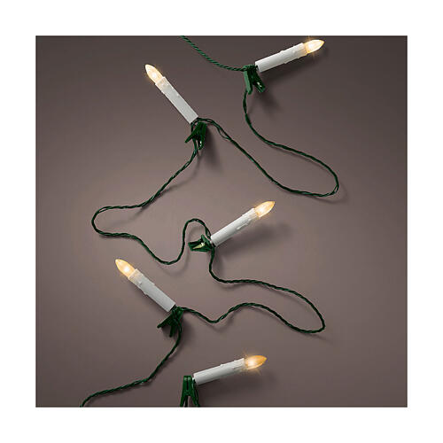 Corrente 16 velas LED árvore de Natal interior/exterior 6 m branco quente 1