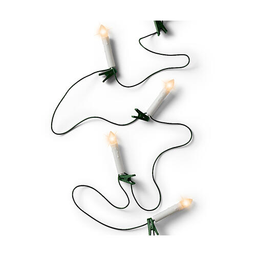 Corrente 16 velas LED árvore de Natal interior/exterior 6 m branco quente 2