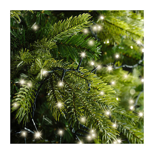 Christmas Cluster Lights with 300 Warm White LED 10 Foot - Green