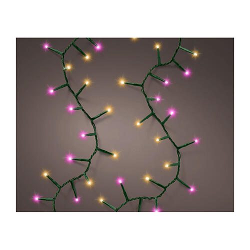 Weihnachtsbeleuchtung, 1000 LED, rosa und warmweiß, 22,5 m, mit Blinkfunktion 1