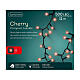 Luci di Natale a catena 500 LED rossi cherry compact twinkle 11 m s3