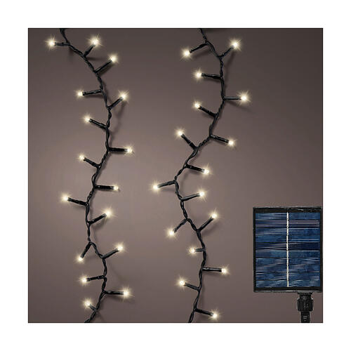 Solar compact twinkle Christmas lights with 750 warm white LEDs, 16 m, indoor/outdoor 1