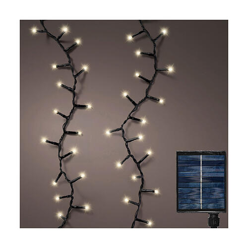 String of intermittent Christmas lights 1000 warm white LEDs 22 m solar panel 1