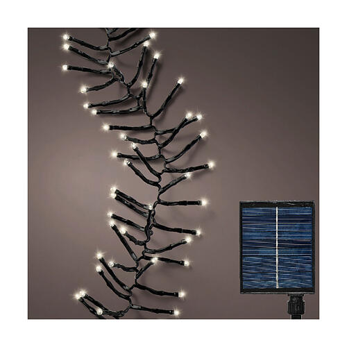 Solar power Christmas lights 1512 LED cluster twinkle 14 m 1
