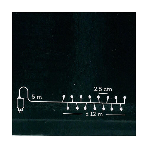 Lichterkette, 960 Mikro-LEDs, warmweiß, 12 m, Innen/Außen, mit Blinkfunktion 5