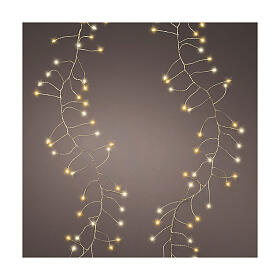 Hilo de luces intermitentes 960 microled blanco cálido 12 m int ext