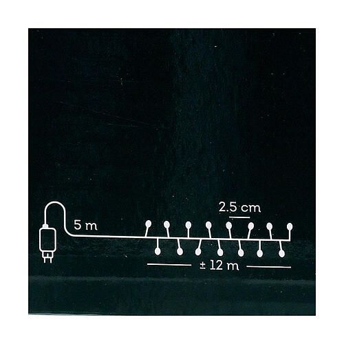 Filo di luci intermittenti 960 microled bianco caldo 12 m int est  5