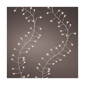 Warm white 960 microled flashing lights string 12m ext