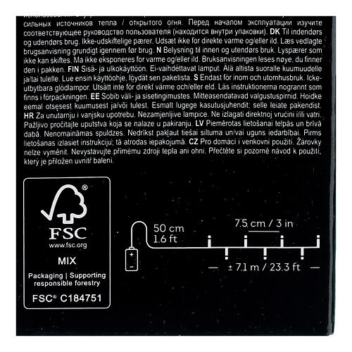 Łańcuch światełek migających, 96 LED, biały zimny, 7 m 5