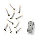 Set 10 candele LED clip dorata bianco caldo telecomando 14 cm uso int s2