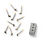 Set of 10 LED candles golden clip warm white remote control 14 cm for indoor use s2