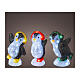 Christmas penguin yellow headphones LED acrylic 20 cm int ext h 20 cm s2