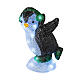 Christmas penguin with green earmuffs, acrylic with 20 LED lights, indoor/outdoor s1