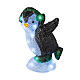 Christmas penguin 20 cold white LEDs with green decor battery s1