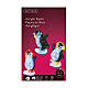 Pinguin mit roten Ohrenschützern, Lichtfigur, 20 kaltweiße LEDs, aus Acryl, 20 cm, für Innen- und Außenbereich s3