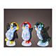 Pingüino 20 led cascos rojos blanco frío motivos verdes pila s2