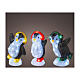 Christmas penguin 20 LED red acrylic earmuffs battery internal and external h 20 cm s2