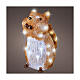Christmas squirrel 40 LED acrylic battery internal and external h 25 cm s1