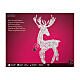 Reindeer with 100 cold white LED lights, flexible acrylic, indoor/outdoor, 37 in s4