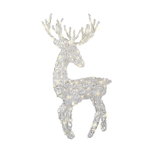 Reindeer with 100 warm white LED lights, flexible acrylic, indoor/outdoor, 37 in 2