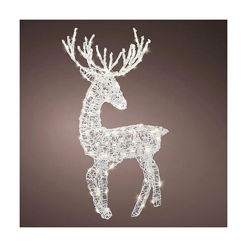 Christmas reindeer flexible acrylic 94cm 100 warm white LEDs 1