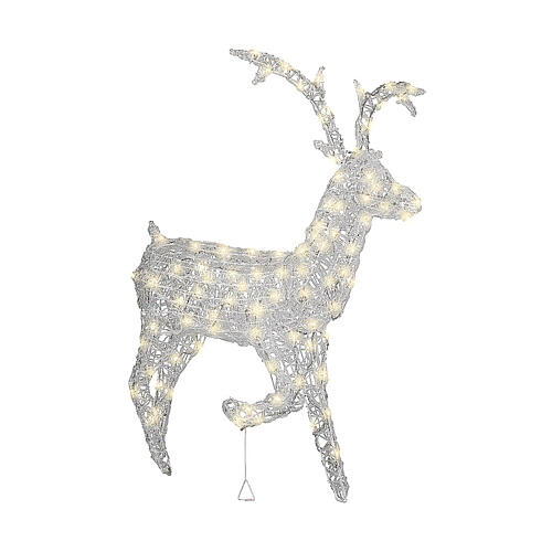 Reindeer with 120 warm white LED lights, flexible acrylic, indoor/outdoor, 46 in 2