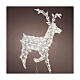 Reindeer with 120 warm white LED lights, flexible acrylic, indoor/outdoor, 46 in s1