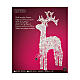 Christmas reindeer decoration flexible acrylic 120 warm white LEDs 116 cm s3