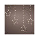 Warm white star curtain, 156 microLEDs, 8 light effects, 120 cm internal, extendable s1