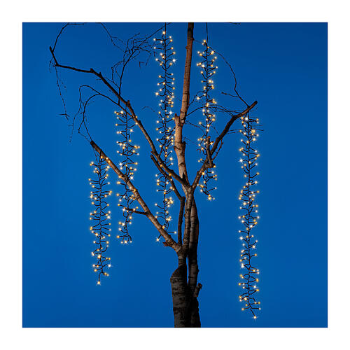 Weihnachts-Lichterkaskade „Cluster Twinkle“ – 480 LEDs, warmweiß, 8 Lichtprogramme, für innen & außen, 200 cm 8