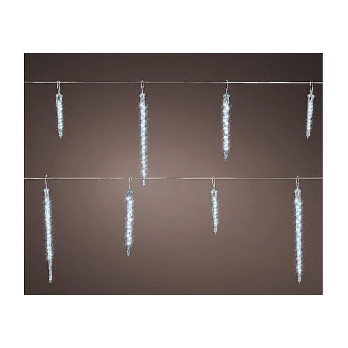 Lichtervorhang mit Eiszapfen, 12 LEDs, für innen und außen 1