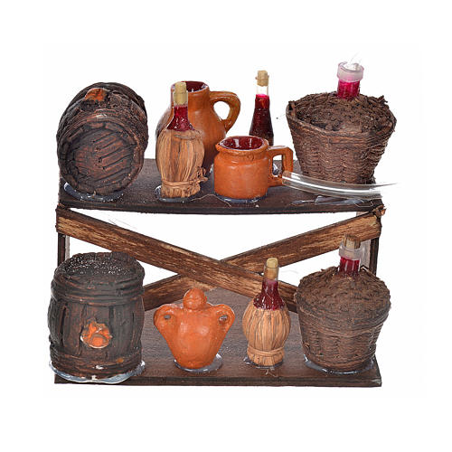 Banco del vino 8x9x6 cm presepe Napoli 1