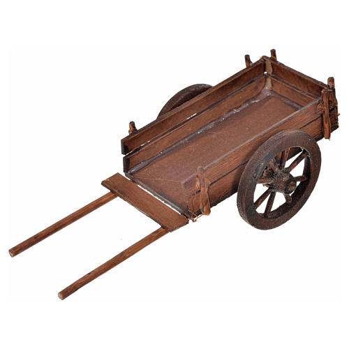Mini charrette en bois crèche Napolitaine 4x12x5 cm 1