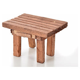 Table en bois, miniature crèche 8,5x6x5,5 cm