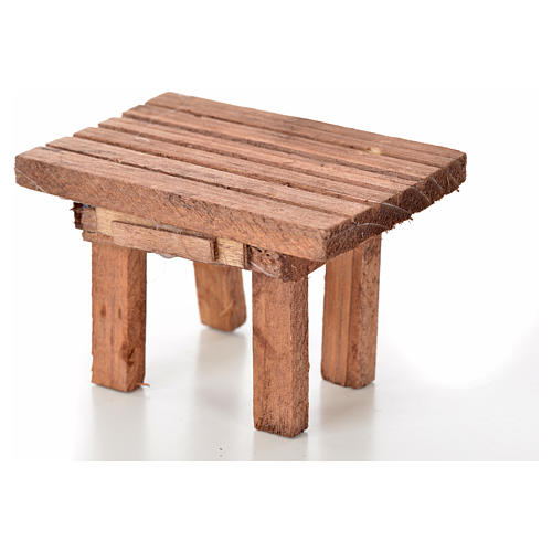 Nativity accessory, wooden table 8.5x6x5.5cm 2