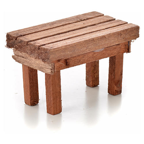 Tisch aus Holz, 6x3,5x3,5cm 2