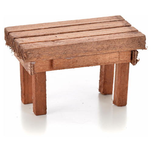 Mesa de madera 6x3.5x3.5 cm. 1