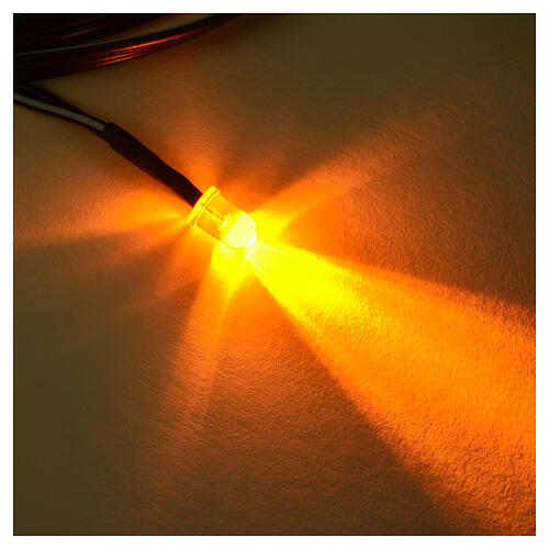 Lâmpada LED diâmetro 5 mm luz amarela para artigos da linha Frisalight 2