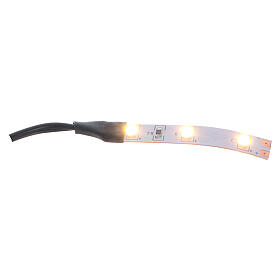 Fita 3 lâmpadas LED branco quente para artigos da linha Frisalight - 0,8x4 cm