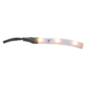 LED strip with 3 lights 0,8x4cm, warm white for Frisalight