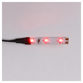 LED strip with 3 lights 0,8x4cm, red for Frisalight