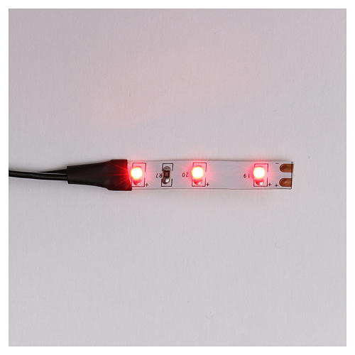 LED strip with 3 lights 0,8x4cm, red for Frisalight 1