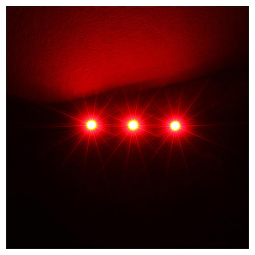 LED strip with 3 lights 0,8x4cm, red for Frisalight 2